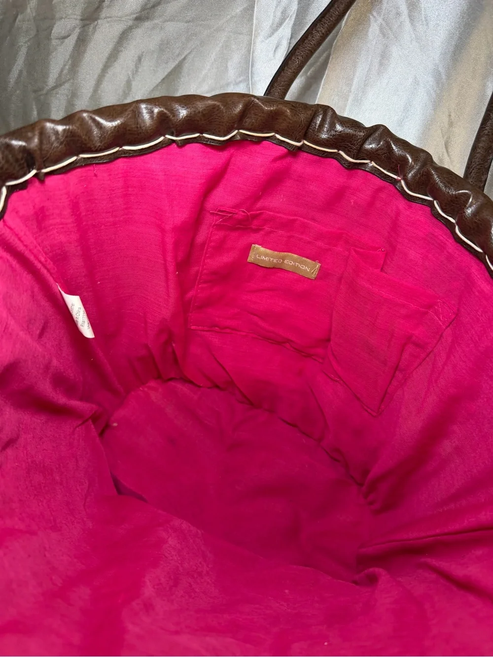 Y2K Limited Edition Hot Pink Woven Straw Basket Tote Bag